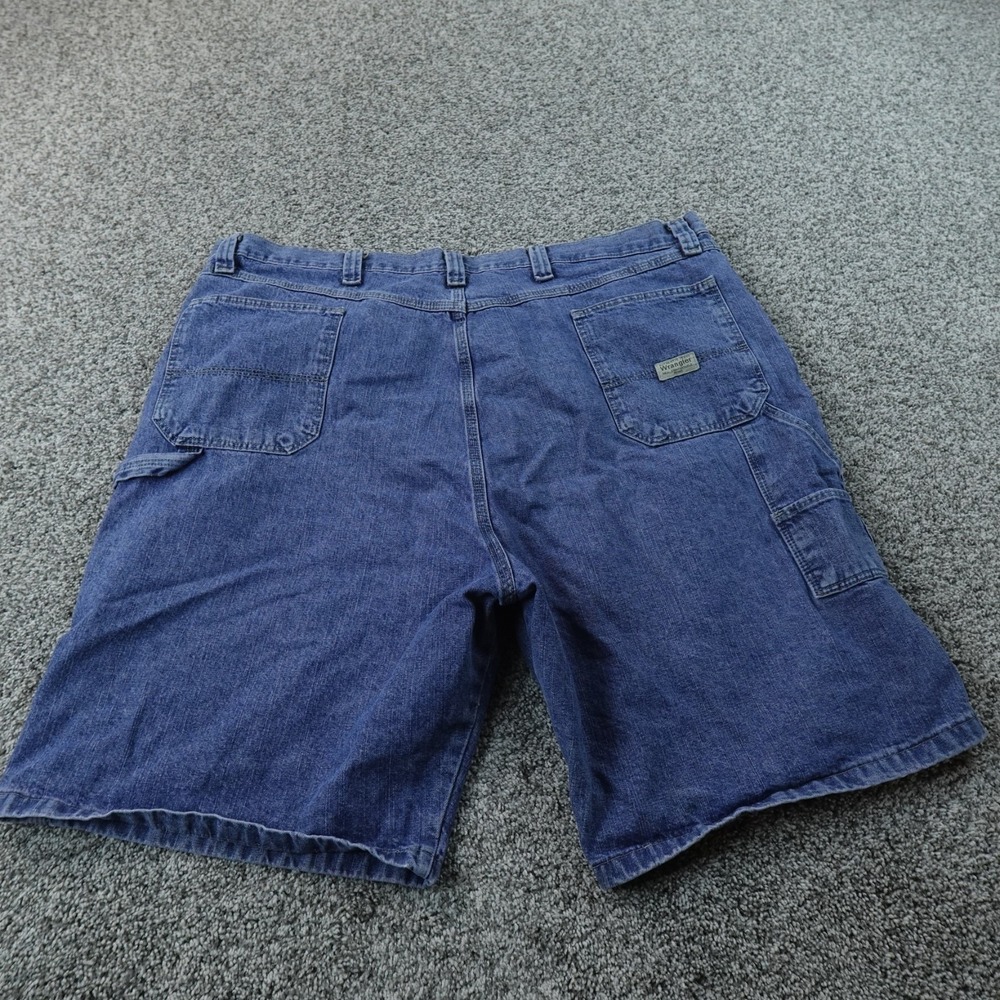 Wrangler Shorts Mens 44 Dark Blue Denim Jean Jorts Carpenter Utility Work Skate